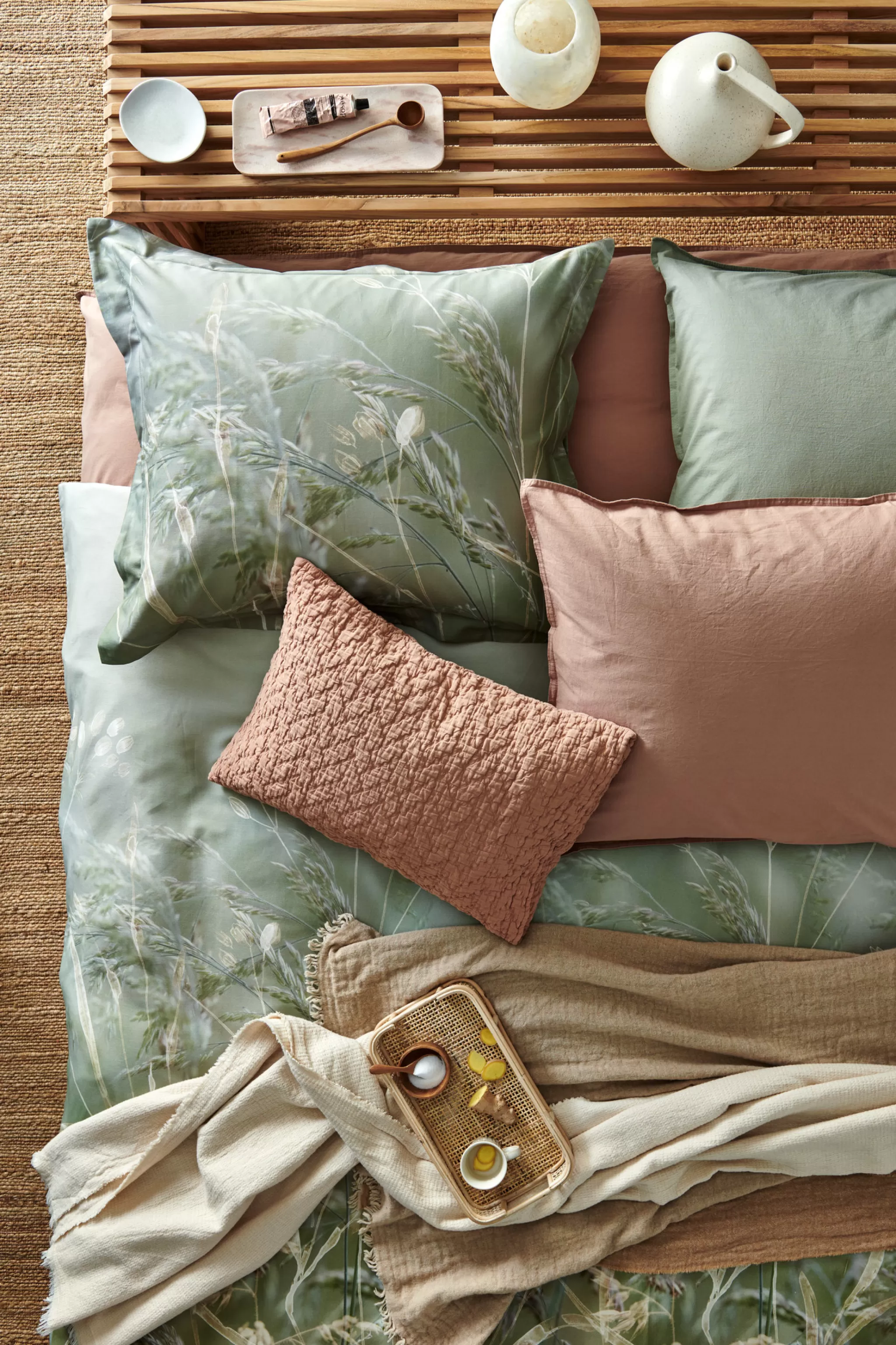 Store Duvet Cover Wild Grass Olive 200X220 Cm (Satin) Sasa21211 2 Persons
