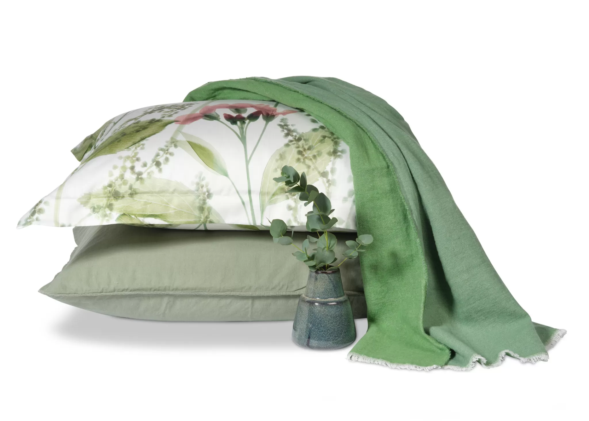 Vandyck Throws*Home 83 Plaid 130X220 Cm Light Olive (Hclo20101)