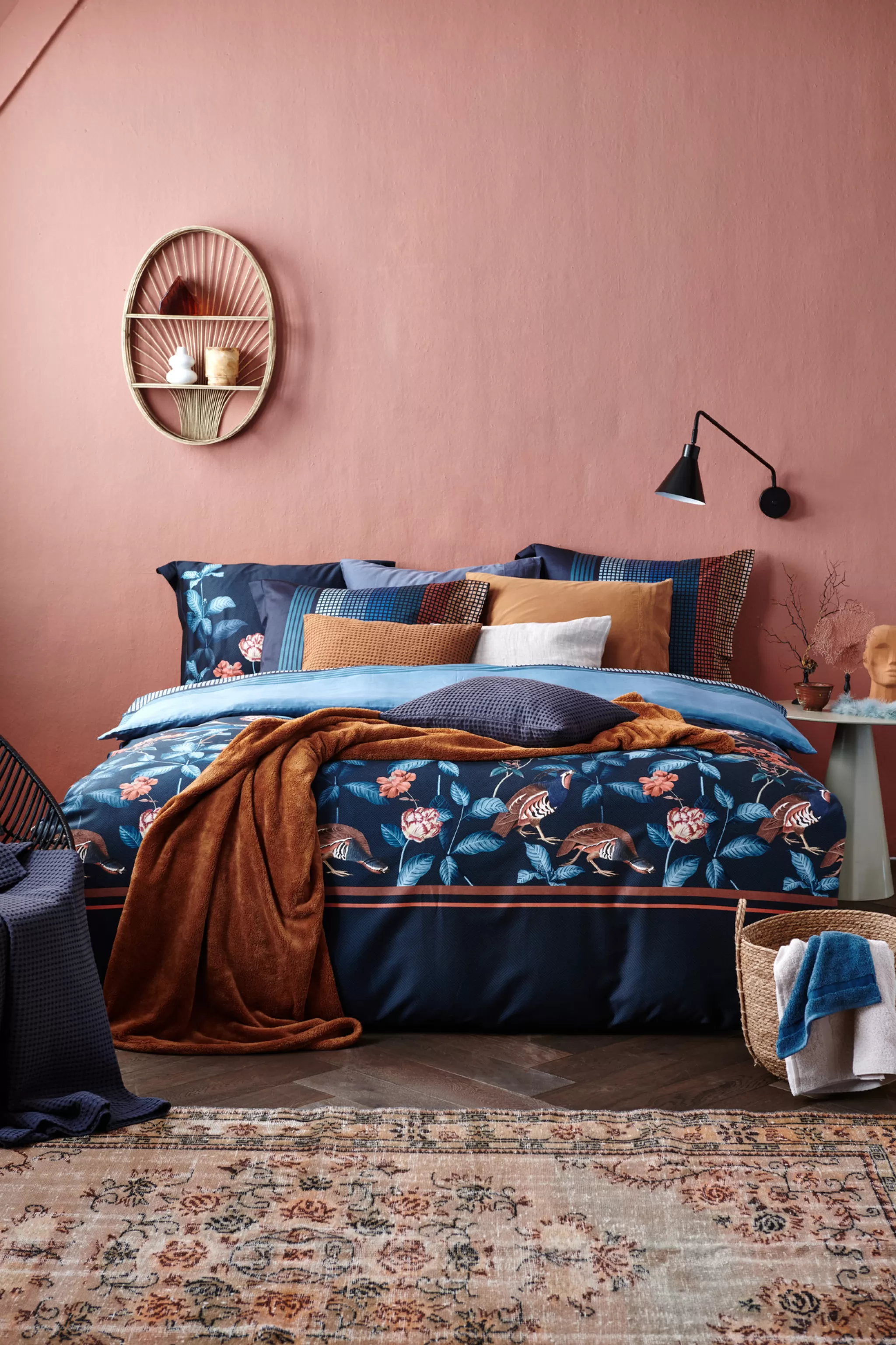 Best Home Pique Waffle Blanket 160X250 Cm Cognac (Blmk16101) Bedspread