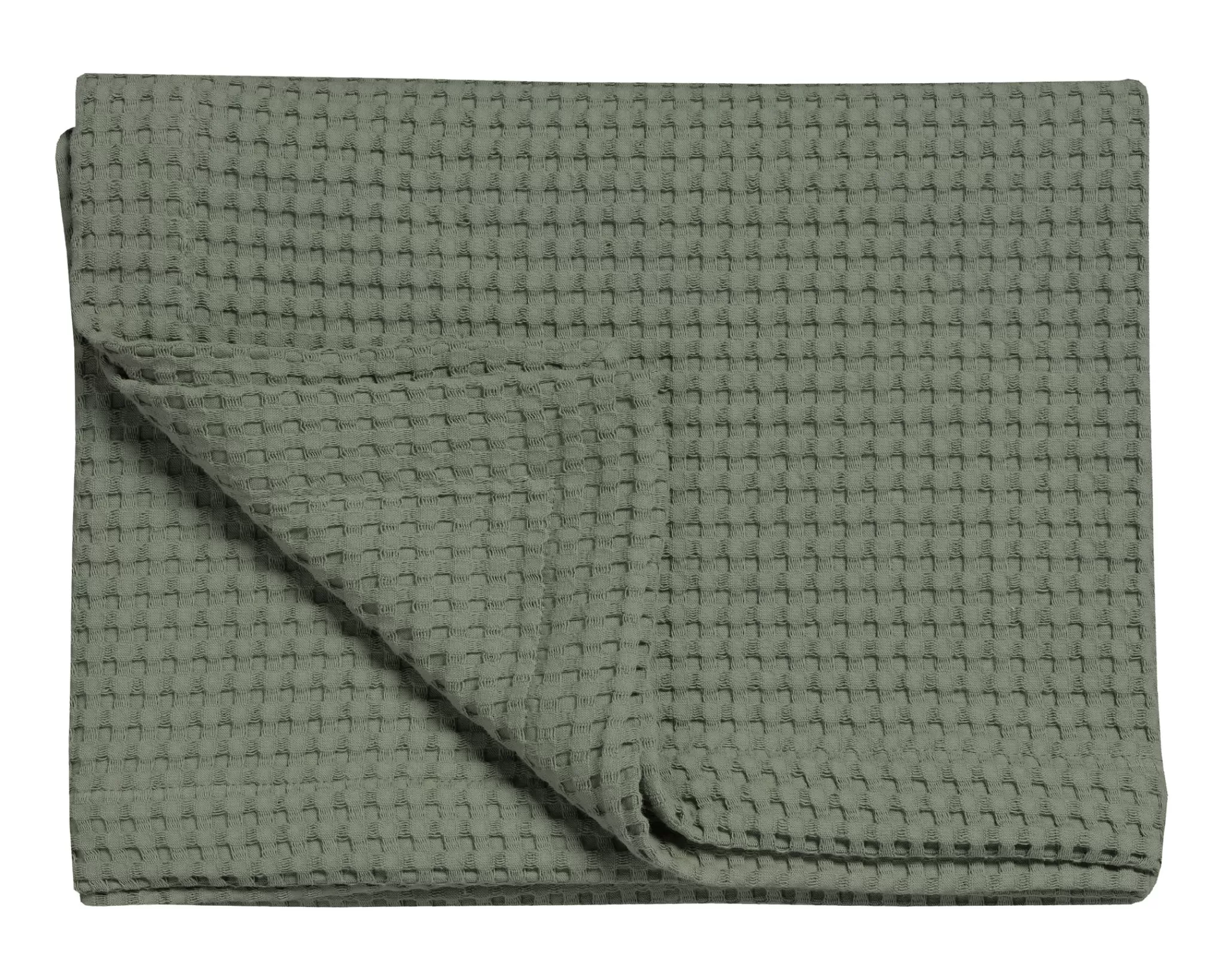 Best Sale Home Pique Waffle Blanket 160X250 Cm Earth Green (Blmk16101) Bedspread