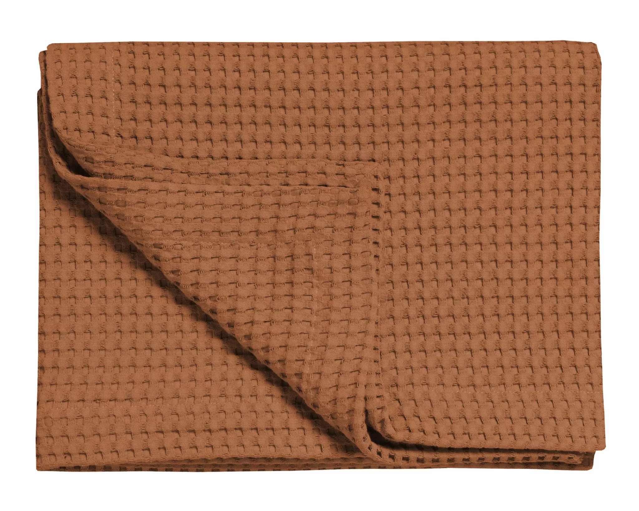 Discount Home Pique Waffle Blanket 270X250 Cm Cognac (Blmk16101) Bedspread