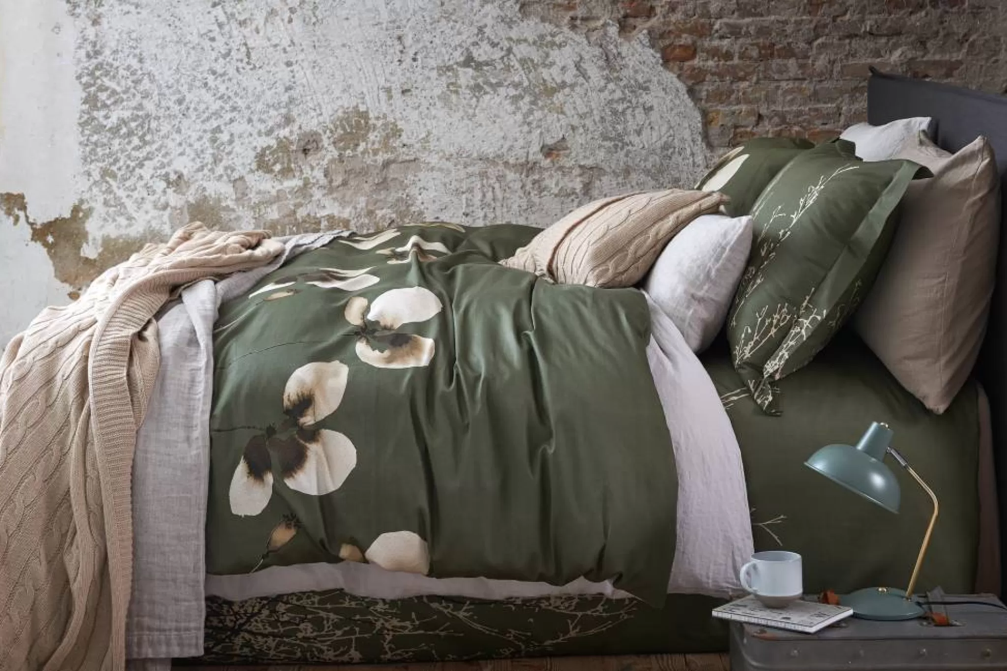 Online Maze Duvet Cover 200X220 Cm Olive-113 (Sateen Cotton) 2 Persons