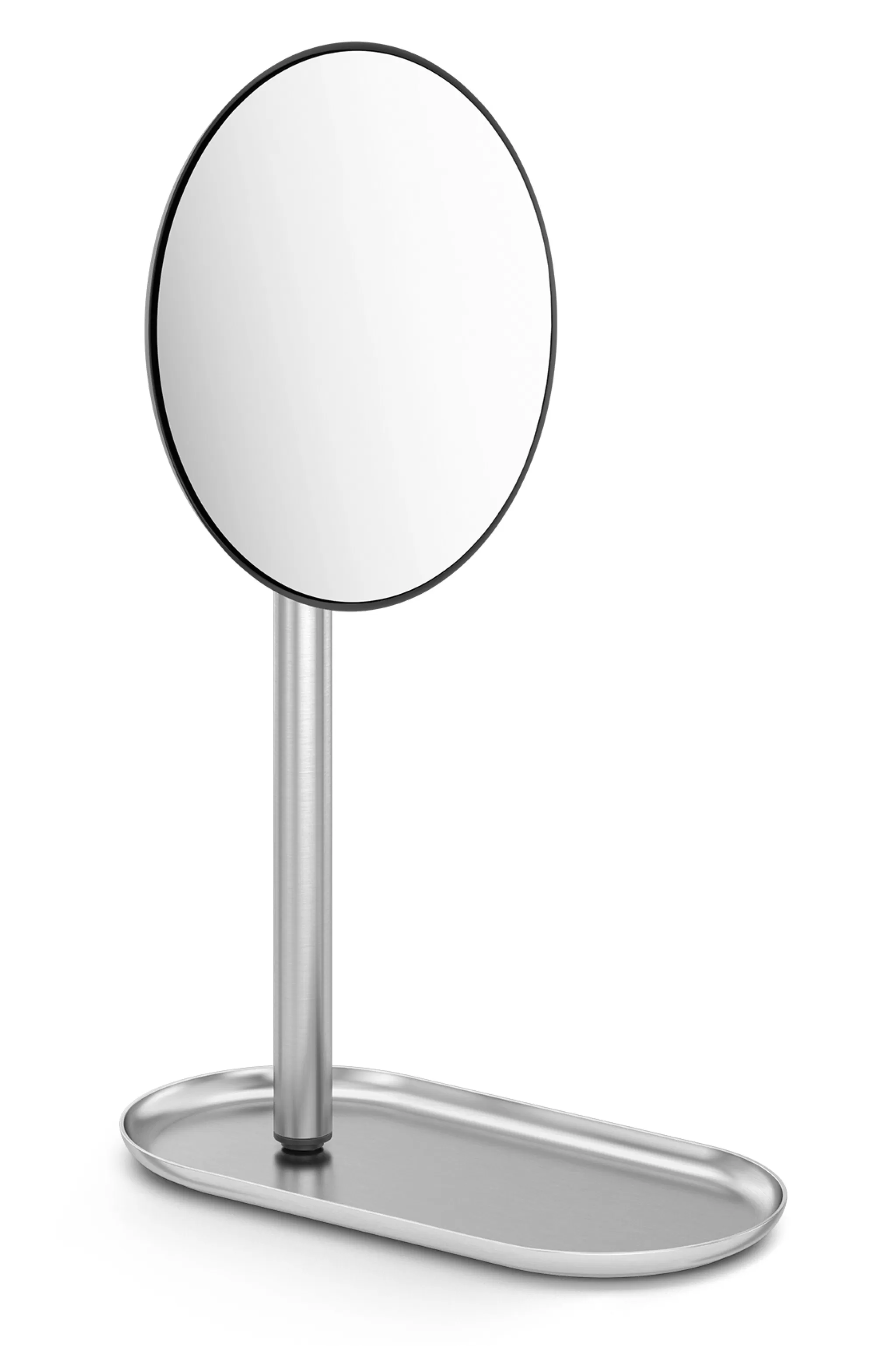 Zack Mirrors*Olomo Removable Cosmetic Mirror Matt Stainless Steel (40524)