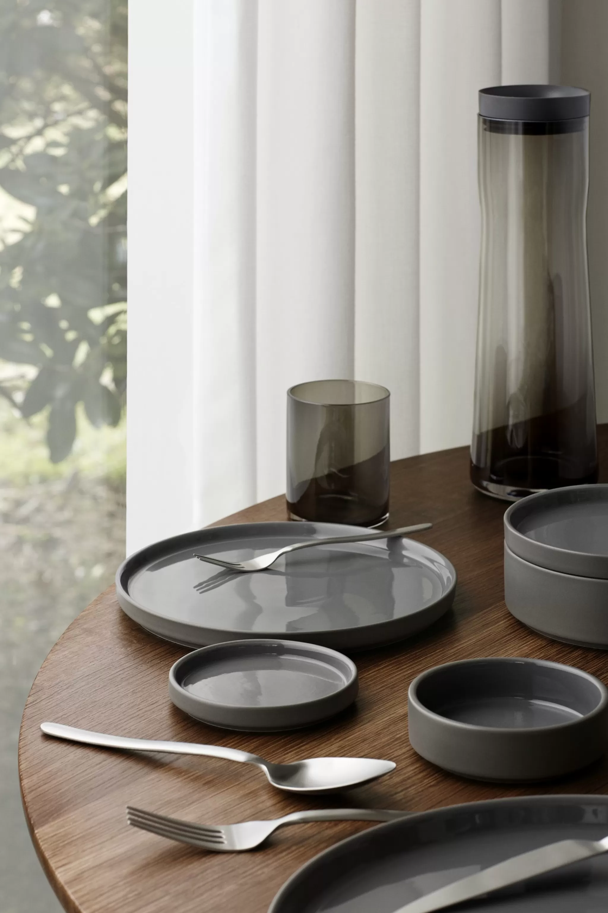 New Pilar 12-Piece Service Set Pewter, Gray - (4X 63962/63963/63964) Tableware Sets