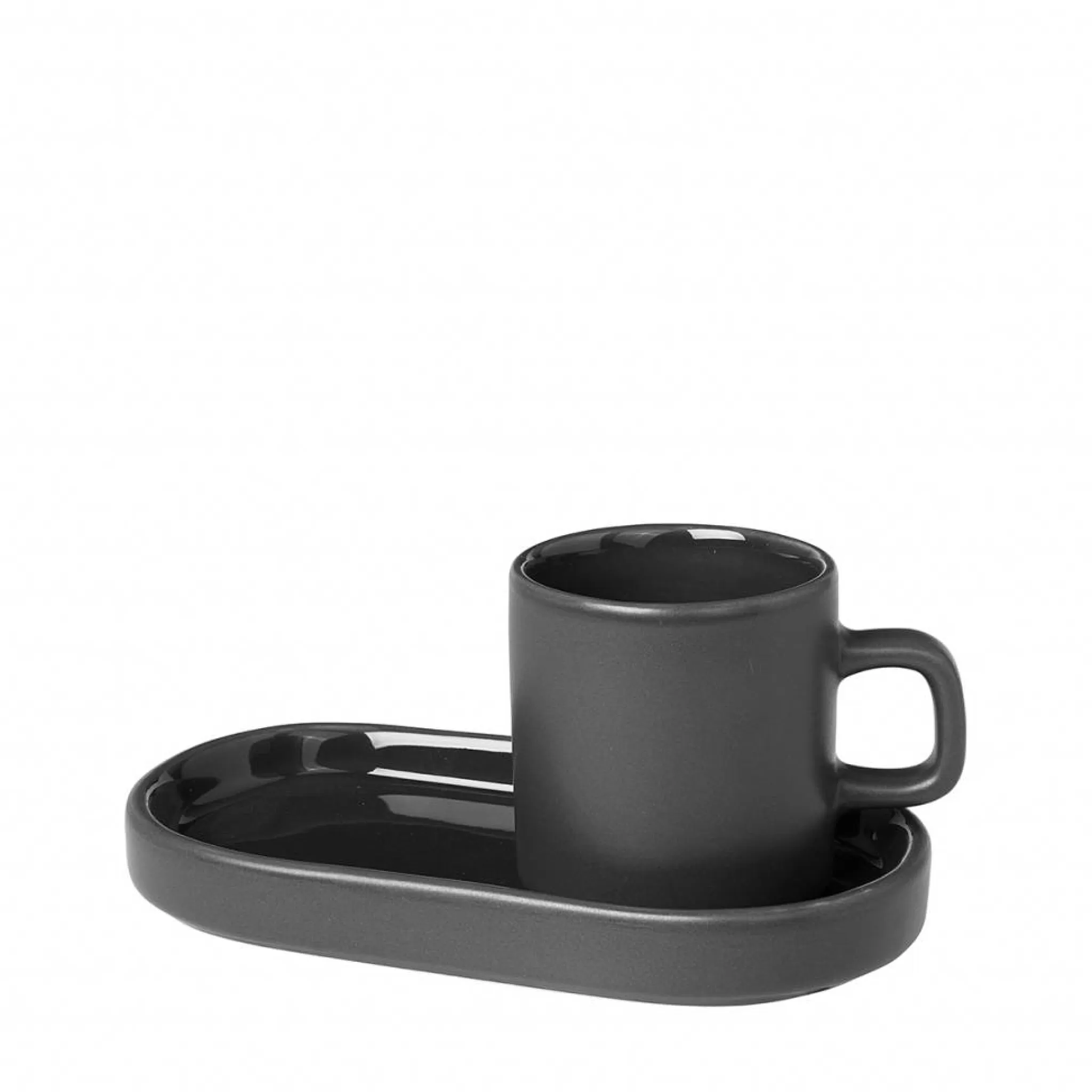 Hot Pilar 2 Espresso Cups 50 Ml With Agave Green Saucer (63714) Pilar