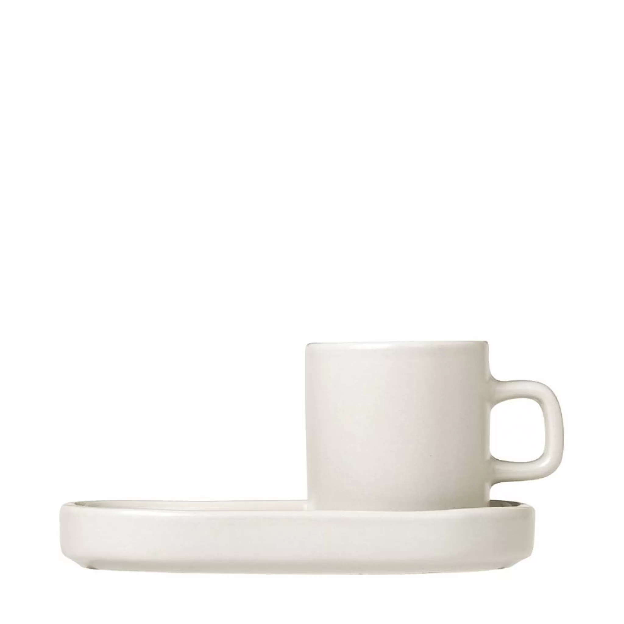 New Pilar 2 Espresso Cups 50 Ml With Moonbeam Saucer (63703) Pilar