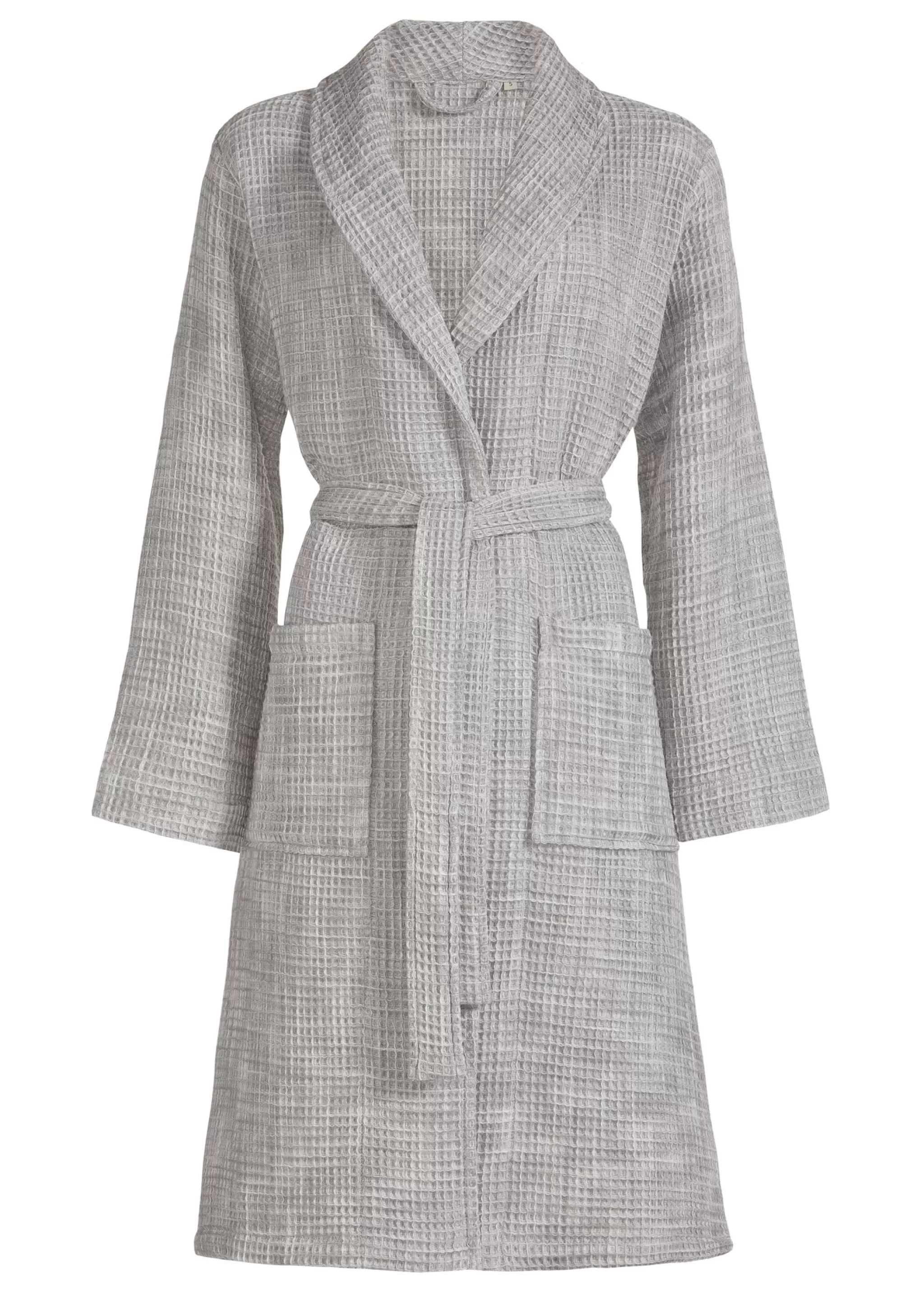Vandyck Gentlemen*Portland Waffled Bathrobe Cool Gray-211 (Bave19201)