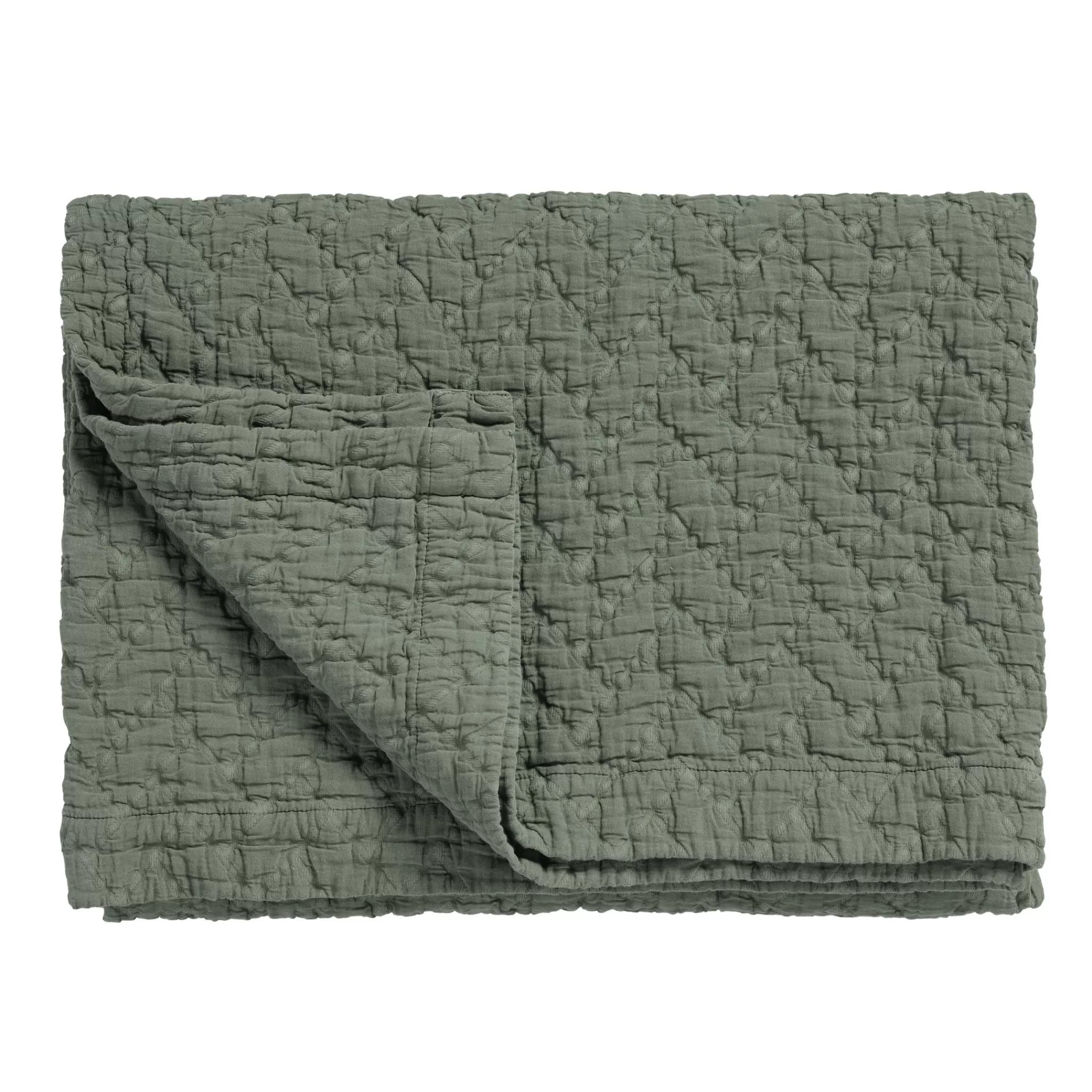 Cheap Pure 10 Throw/Bedspread 260X260 Cm Sage Ggreen (Cotton) Prsa17210 Bedspread
