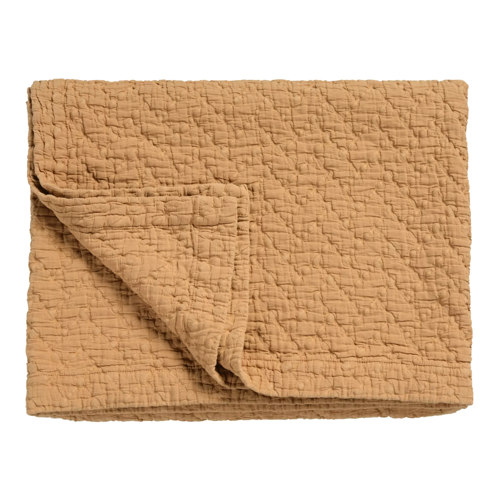 Flash Sale Pure 10 Throw/Bedspread 260X260 Cm Toffee (Cotton) Prsa17210 Bedspread