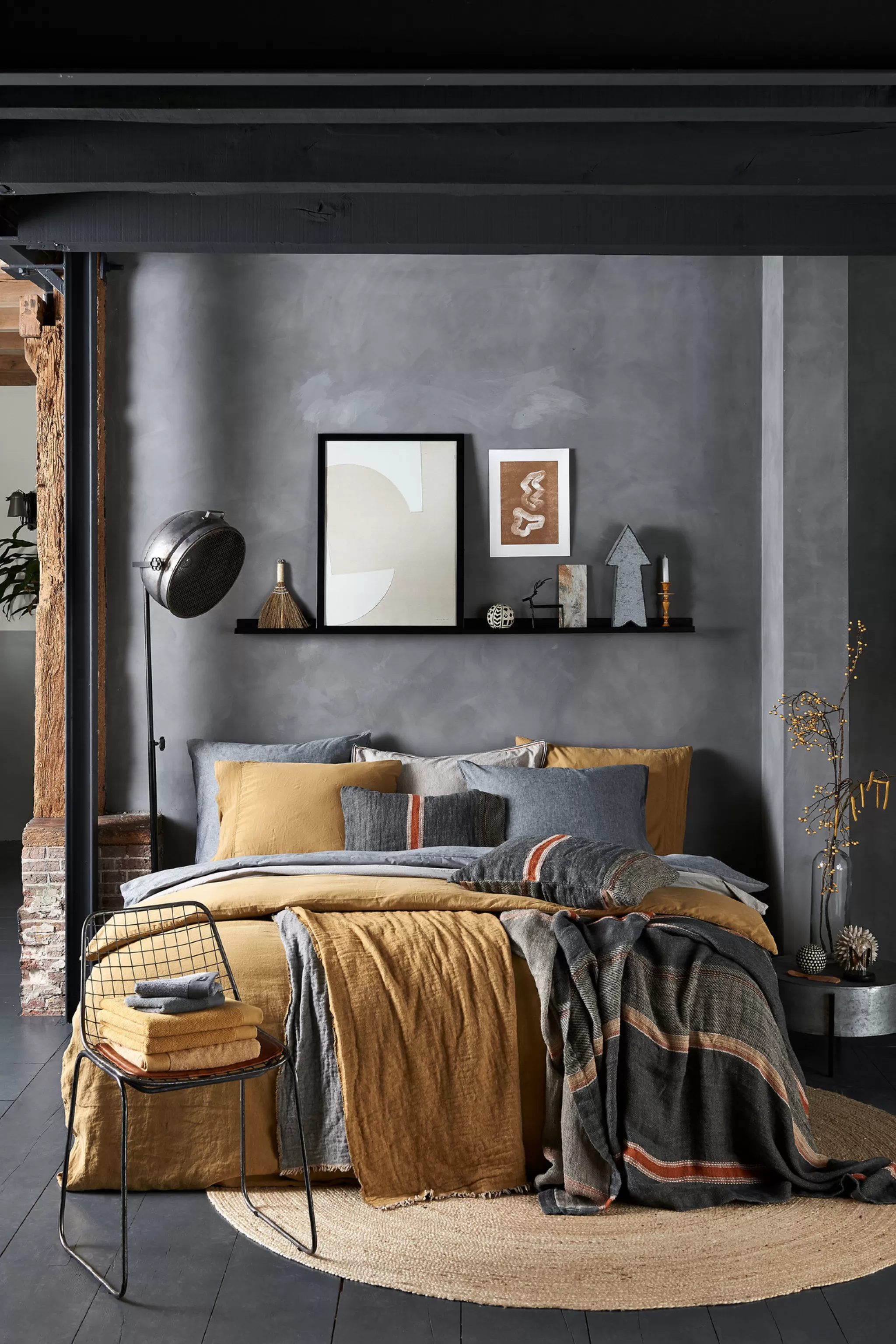 New Pure 35 Pillowcase 40X55 Cm Gray-011 (Linen) Bedspread