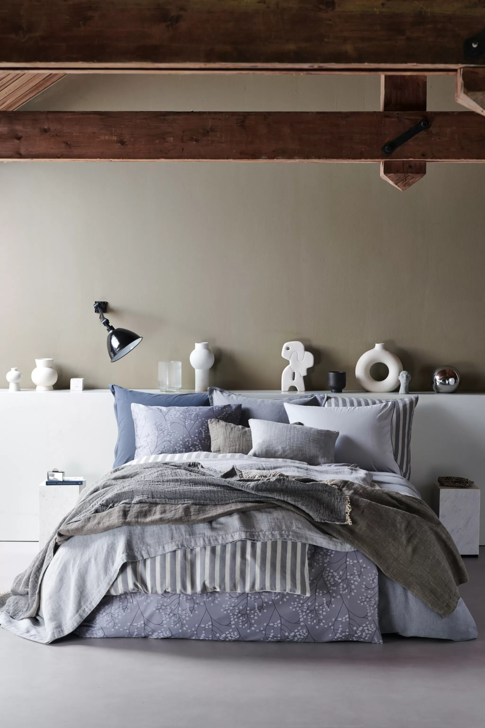 New Pure 52 Pillowcase 40X55 Cm Coolgrey (Linen) Bedspread