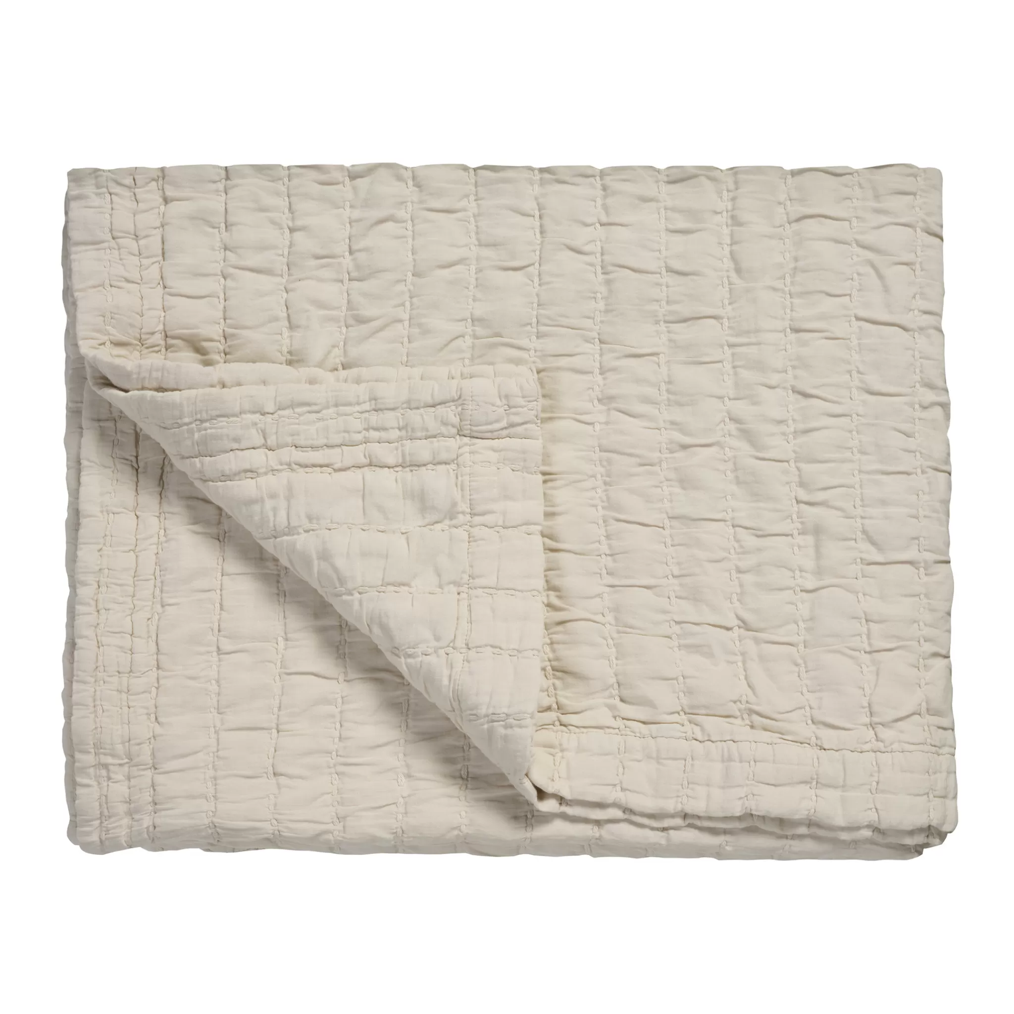Discount Pure 64 Throw/Bedspread 260X260 Cm Cream Tan (Cotton) Prsa22264 Bedspread