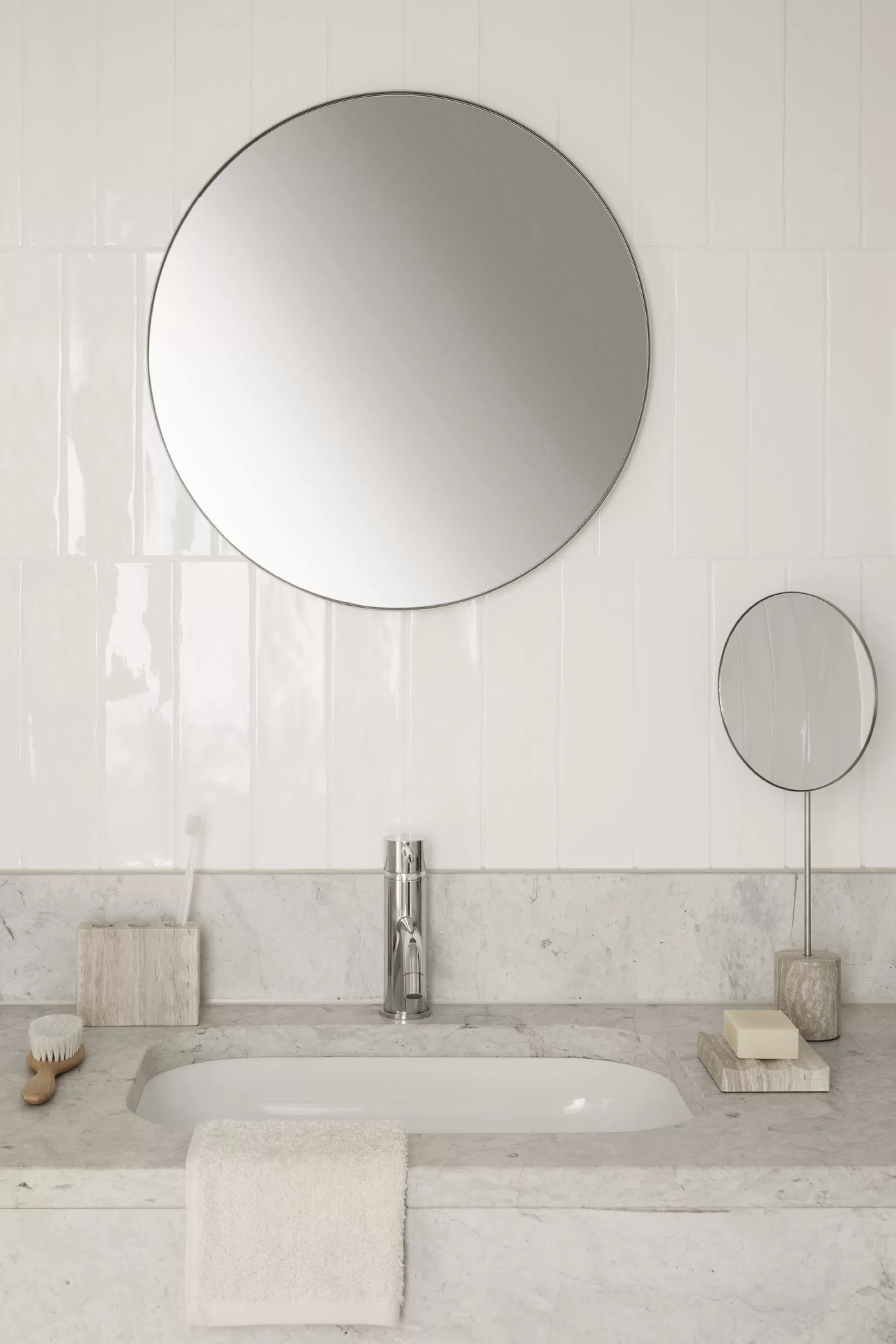 Blomus Wall Mirror*Rim Wall Mirror 50 Cm Black (66078) Smoked Glass