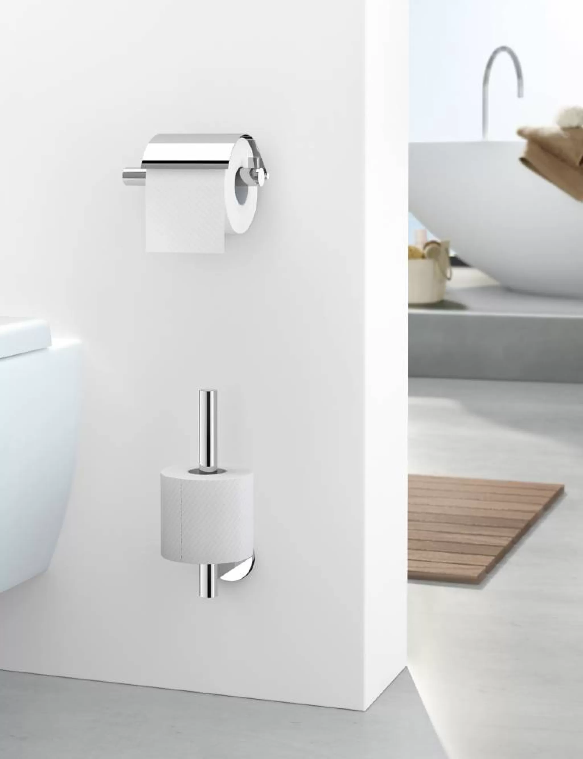 Zack Roll Holder*Scala Toilet Roll Holder With Valve 40051 (Gloss)