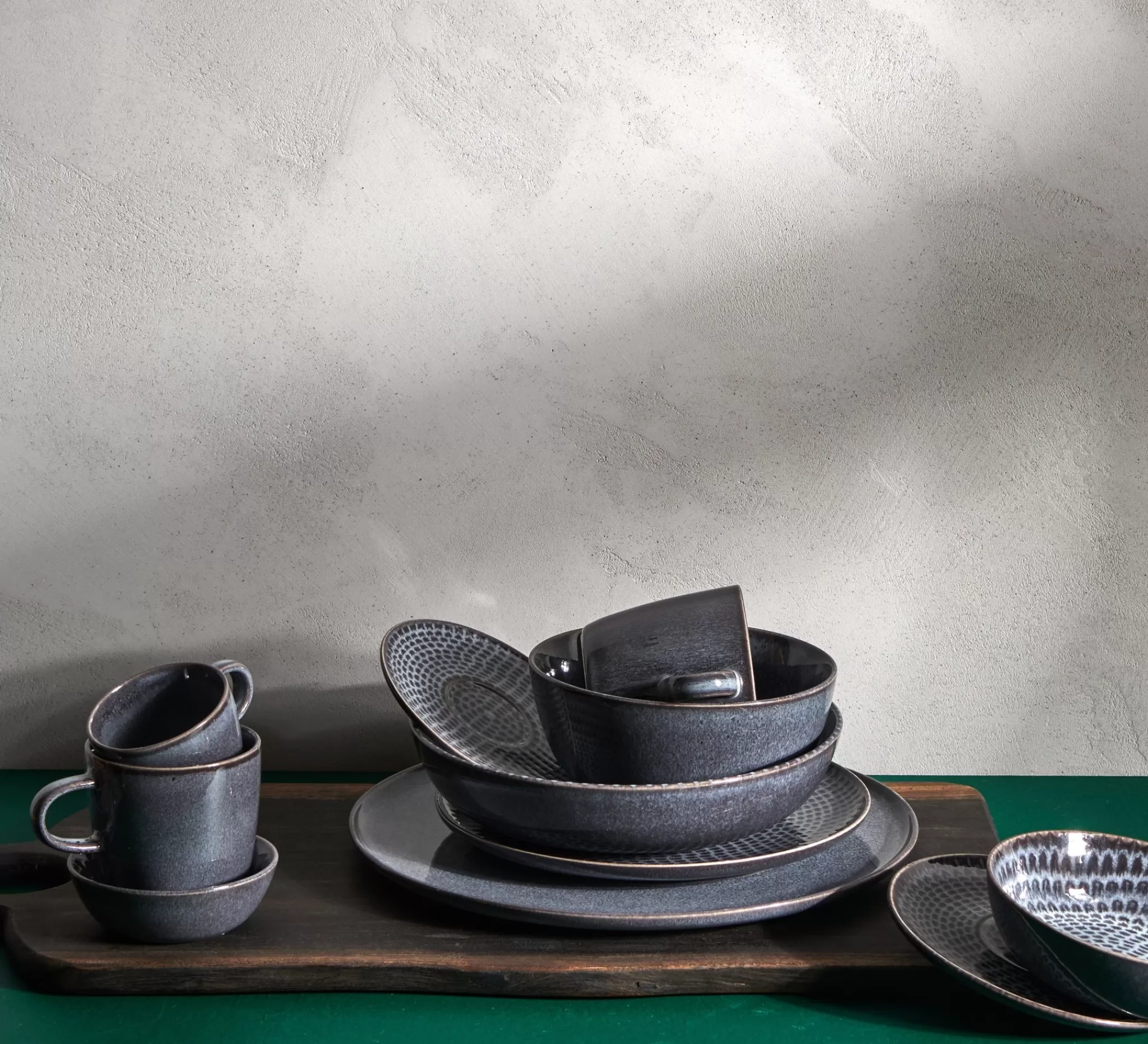 Discount Stitch Espresso Cup And Saucer 90 Ml Gray (Set / 4) 850270 Stitch