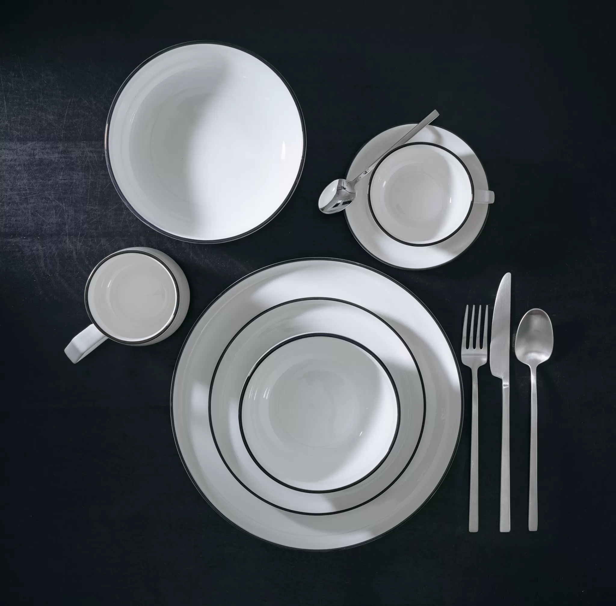 Hot Studio Base Cup And Saucer 220 Ml White (Set/4) 850015 Studio Base