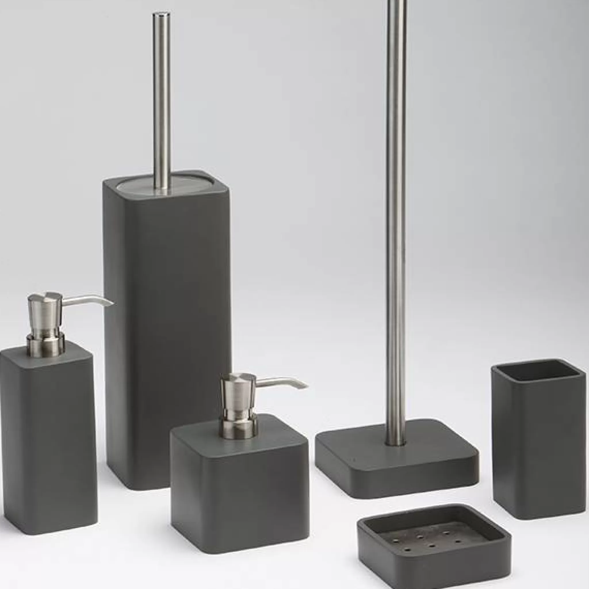 Aquanova Toilet Brush Holder*Toilet Brush Holder Ona Dark Gray-98