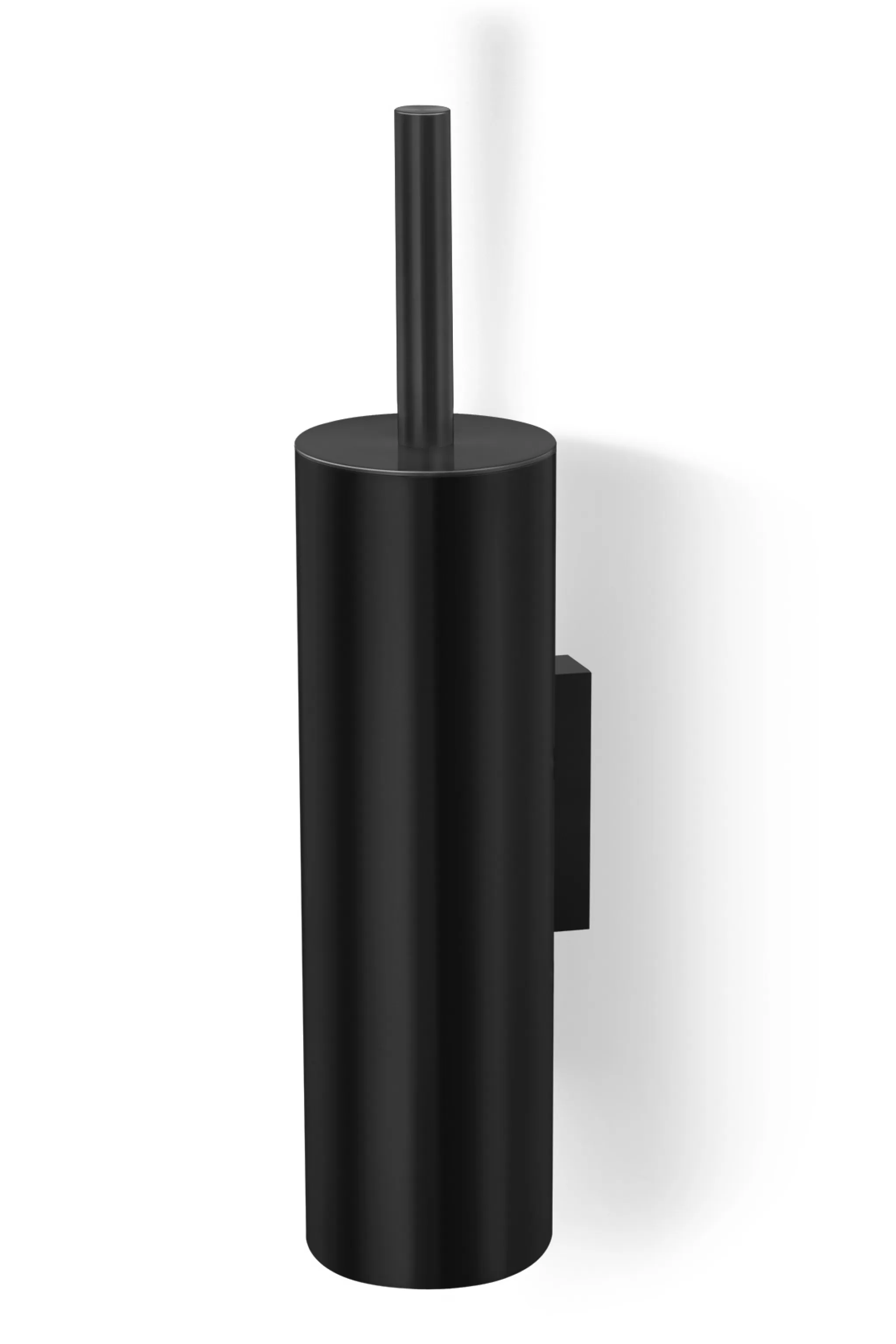 Zack Toilet Brush Holder*Tubo Toilet Brush Set Wall 40448 (Black)