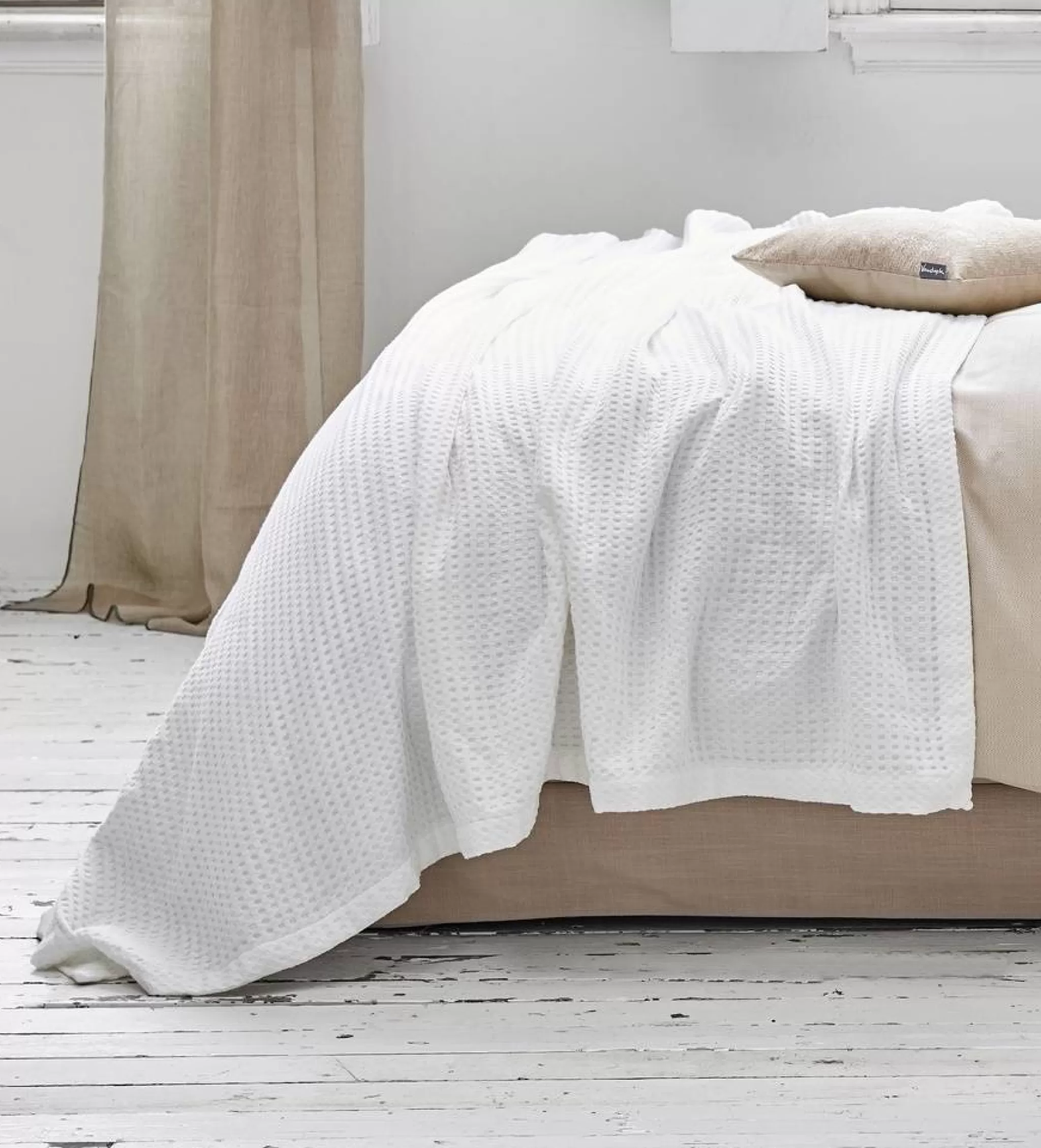 Discount Waffle Blanket Pique Home (Blmk16101) Color White Bedspread