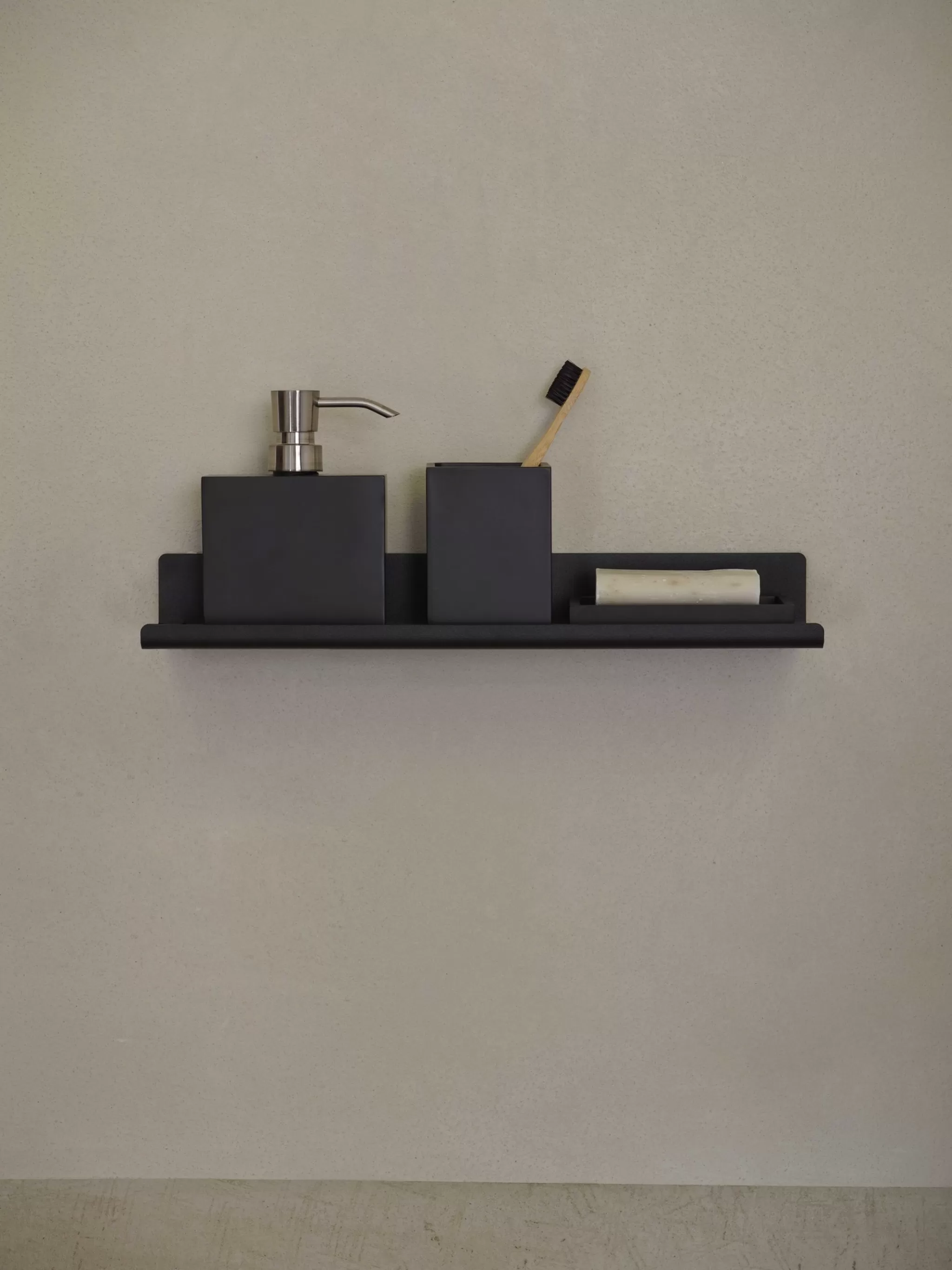 Aquanova Towel Rail*Wall Shelf Cyra, Color Black (Cyrwsm-09)
