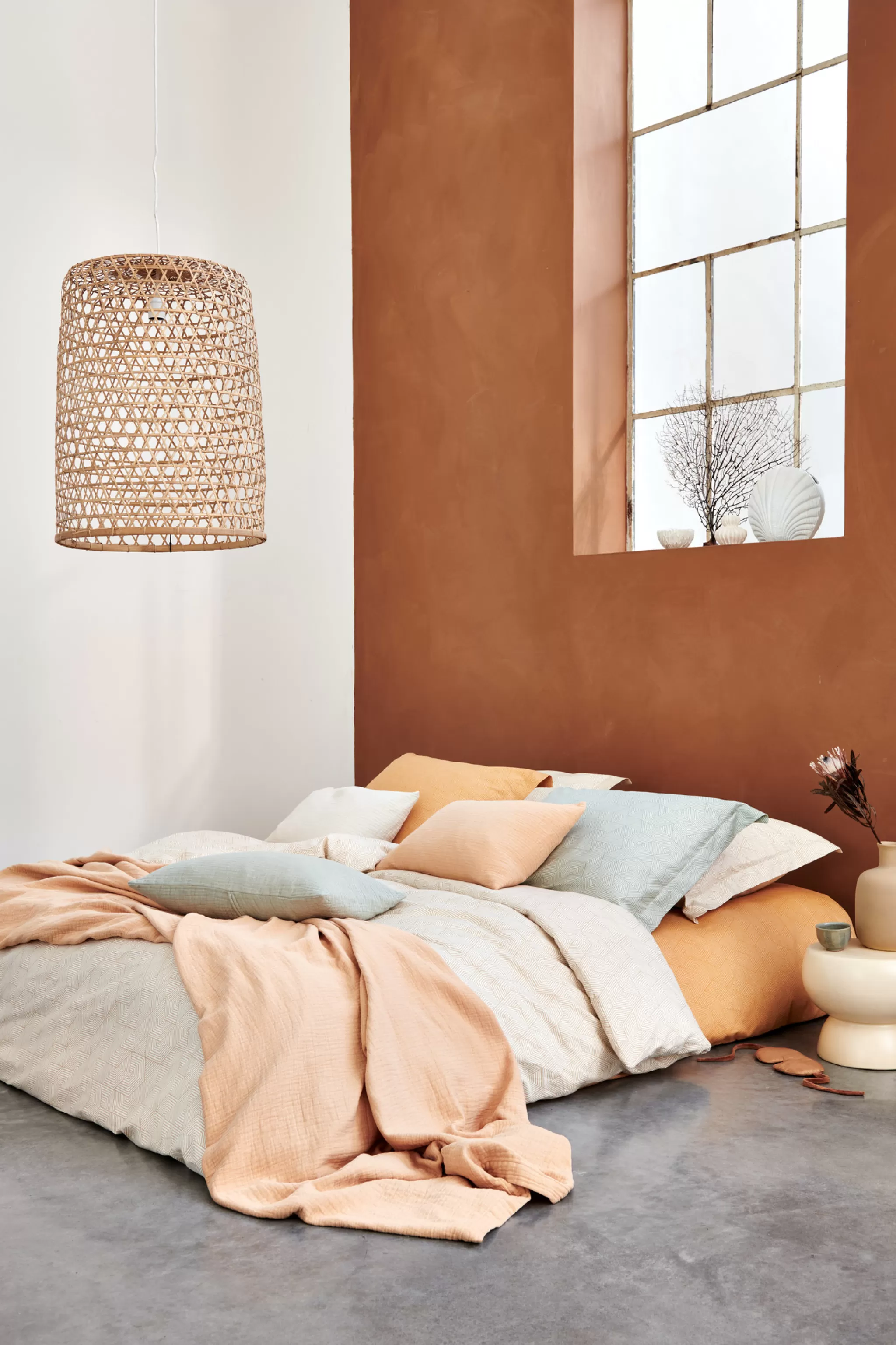 Cheap Washed Cotton Duvet Cover 140X220 Cm Apricot Blush (Cotton) Clla20201 1 Person