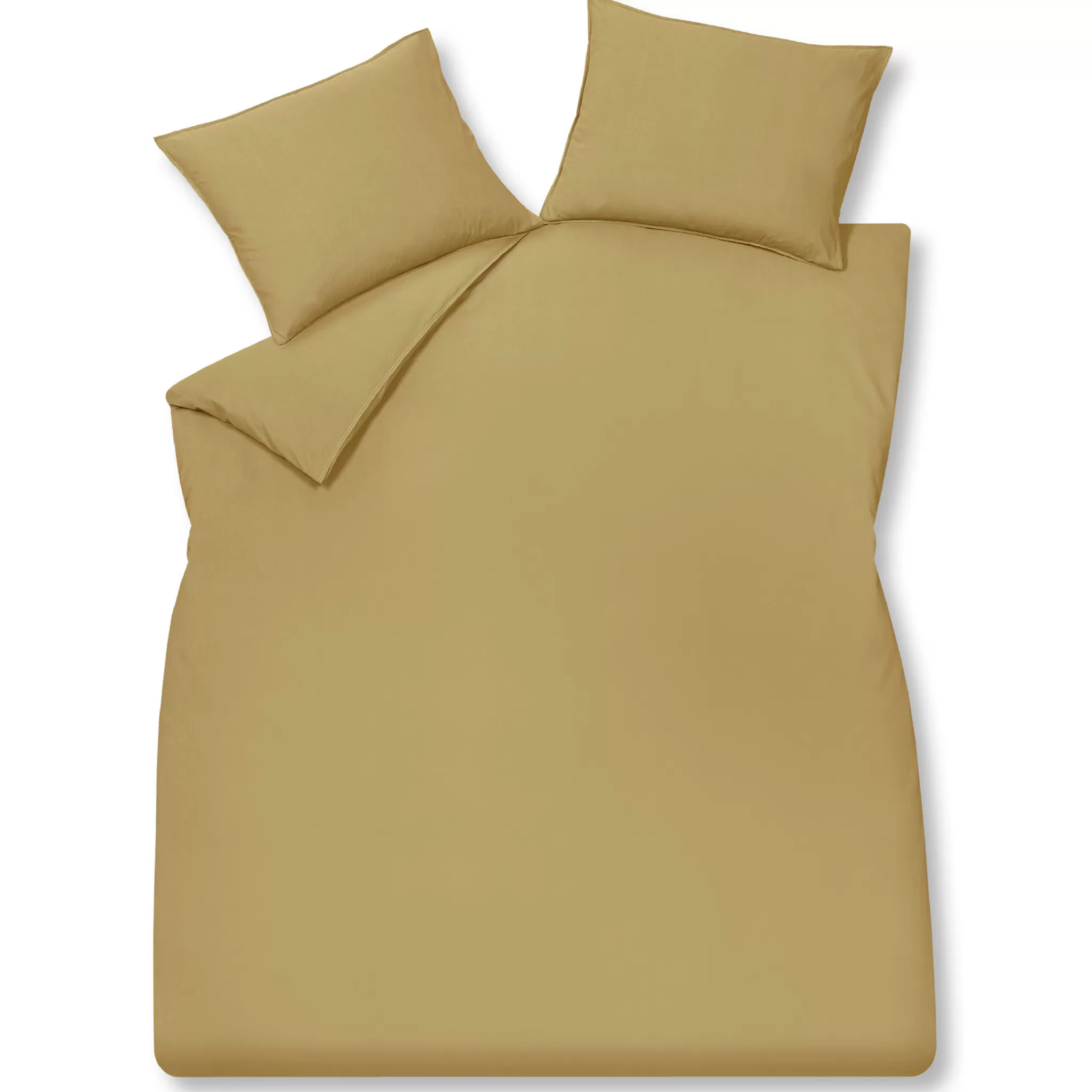 Online Washed Cotton Duvet Cover 140X220 Cm Honey Gold (Cotton) Kids