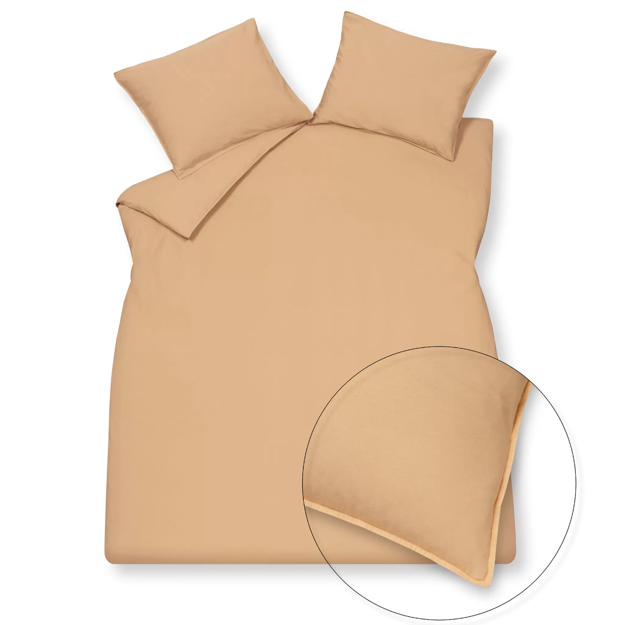 Fashion Washed Cotton Duvet Cover 200X220 Cm Apricot Blush (Cotton) Clla20201 2 Persons