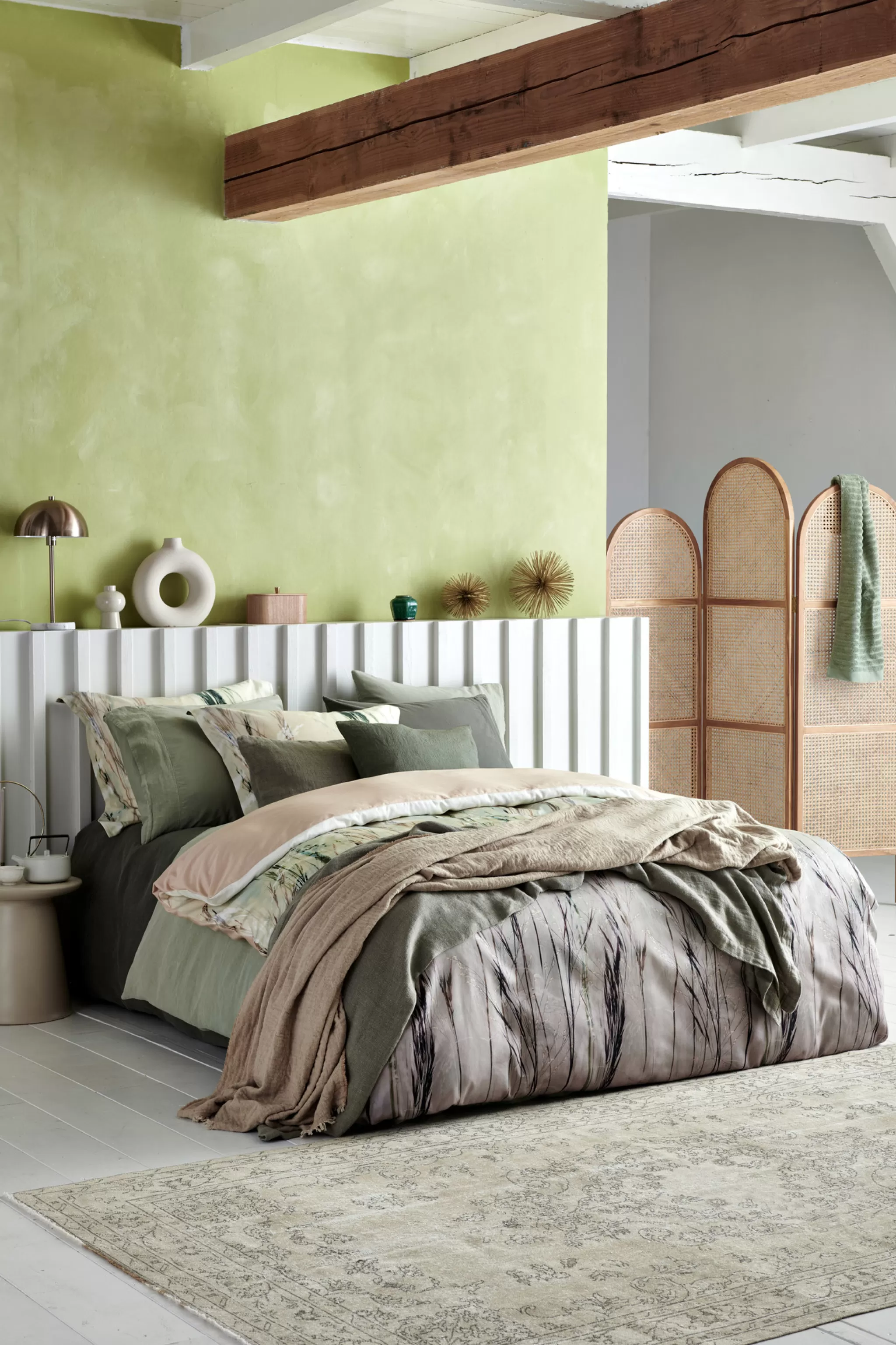 Sale Washed Cotton Duvet Cover 200X220 Cm Earth Green (Cotton) 2 Persons