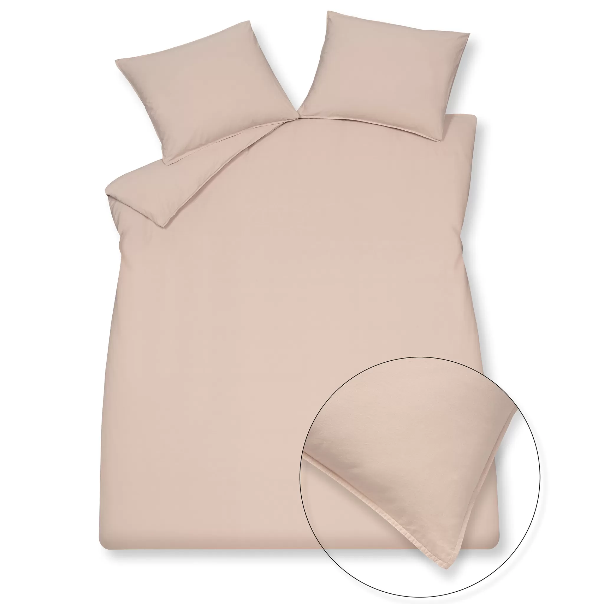 Hot Washed Cotton Duvet Cover 200X220 Cm Pale Pink (Cotton) Clla20201 2 Persons
