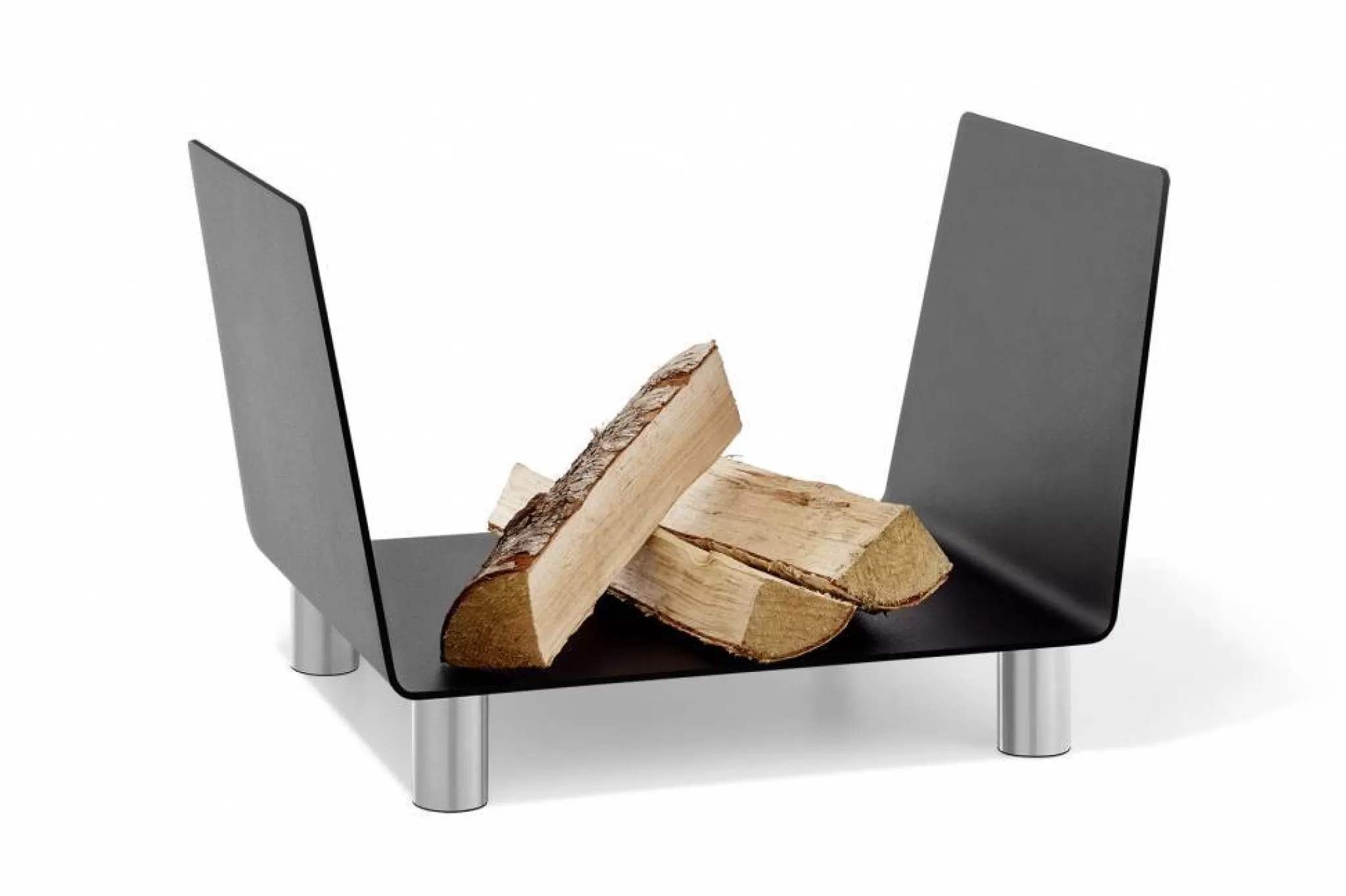 Zack Fireplace*Zalos Hearth Firewood 50012 (Black Powder Coated Steel)